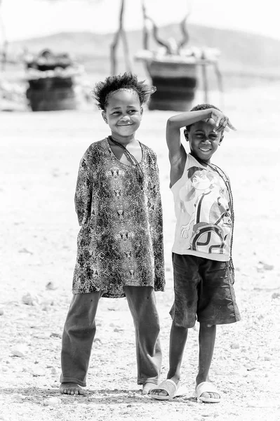 Windhoek Namibia Jan 2016 Unbekannte Ovambo Kinder Namibia Ovambo Ist — Stockfoto