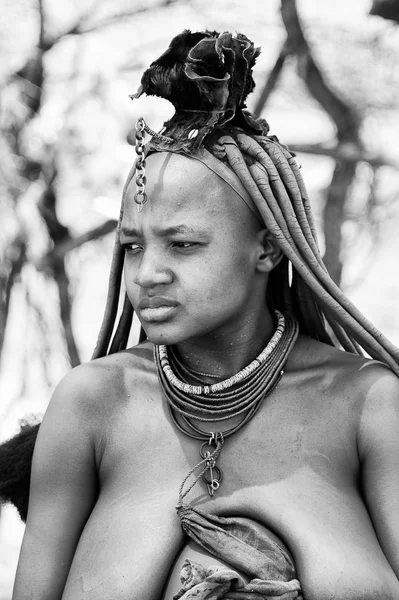 Kamanjab Namibie Septembre 2015 Femme Non Identifiée Tribu Himba Les — Photo