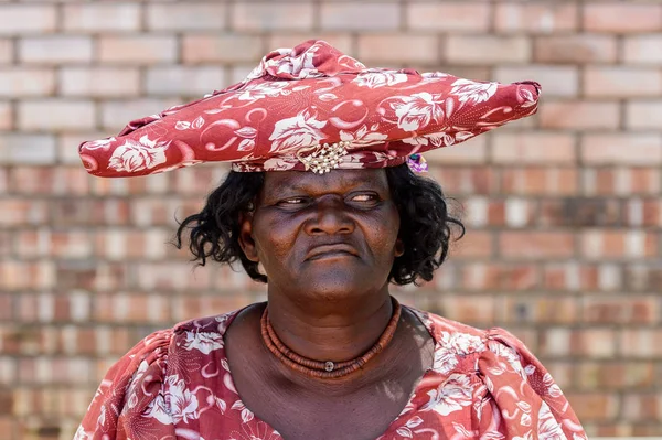 Kamanjab Namibia Januari 2016 Oidentifierad Herero Kvinna Namibia Det Fanns — Stockfoto