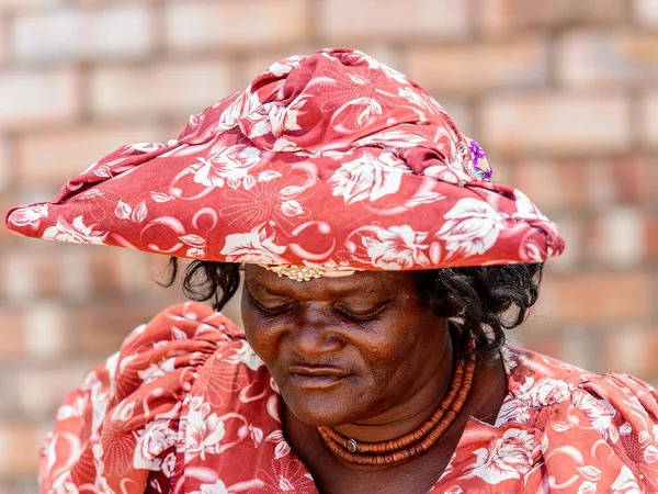 Kamanjab Namibya Ocak 2016 Namibya Tanımlanamayan Herero Kadın 2013 Yılında — Stok fotoğraf