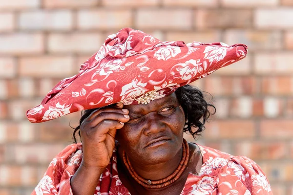 Kamanjab Namibia Ene 2016 Mujer Herero Identificada Namibia Estima Que — Foto de Stock