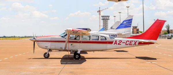 Maun Botswana Jan 2016 Malé Letadlo Letišti Maun Botswaně Maun — Stock fotografie