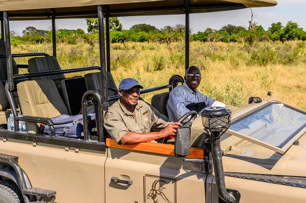 Okavango Delta Botswana Januari 2016 Unidentifieddrivers Jobbar Mapula Lodge Ett — Stockfoto