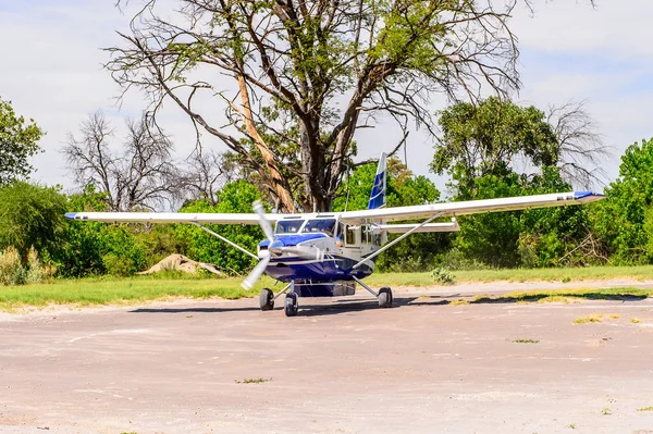 Okavango Delta Botswana Jan 2016 Malý Touristický Letoun Deltě Okavango — Stock fotografie