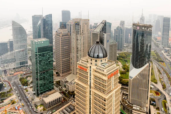 Shanghai China Mar 2016 Vista Los Edificios Shanghai Desde Oriental — Foto de Stock