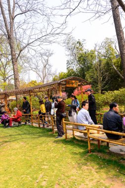 Suzhou, Çin - Nis 1, 2016: Mütevazı Yönetici Bahçesi, Suzhou bir Çin bahçesi, Unesco Dünya Mirası