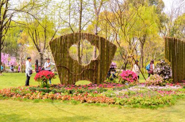 Suzhou, Çin - Nis 1, 2016: Mütevazı Yönetici Bahçesi, Suzhou bir Çin bahçesi, Unesco Dünya Mirası