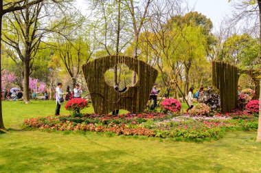 Suzhou, Çin - Nis 1, 2016: Mütevazı Yönetici Bahçesi, Suzhou bir Çin bahçesi, Unesco Dünya Mirası