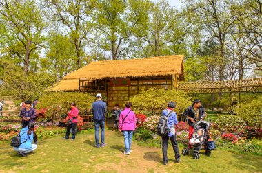 Suzhou, Çin - Nis 1, 2016: Mütevazı Yönetici Bahçesi, Suzhou bir Çin bahçesi, Unesco Dünya Mirası