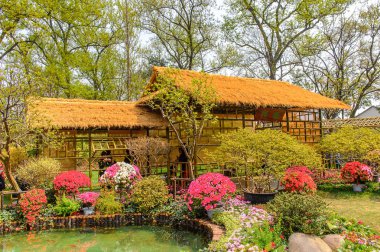 Suzhou, Çin - Nis 1, 2016: Mütevazı Yönetici Bahçesi, Suzhou bir Çin bahçesi, Unesco Dünya Mirası