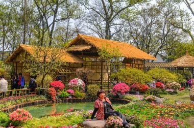 Suzhou, Çin - Nis 1, 2016: Mütevazı Yönetici Bahçesi, Suzhou bir Çin bahçesi, Unesco Dünya Mirası