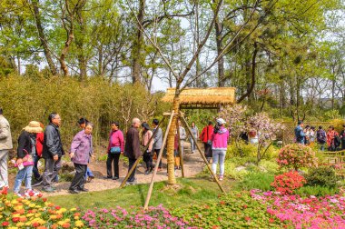 Suzhou, Çin - Nis 1, 2016: Mütevazı Yönetici Bahçesi, Suzhou bir Çin bahçesi, Unesco Dünya Mirası