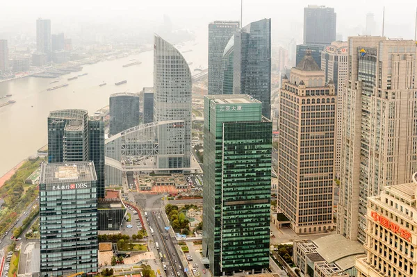 Shanghai China Mar 2016 Vista Dos Edifícios Xangai Oriental Pearl — Fotografia de Stock