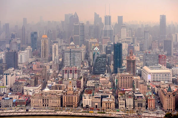 Shanghai China Mar 2016 Vista Panorámica Shanghai Desde Oriental Pearl — Foto de Stock