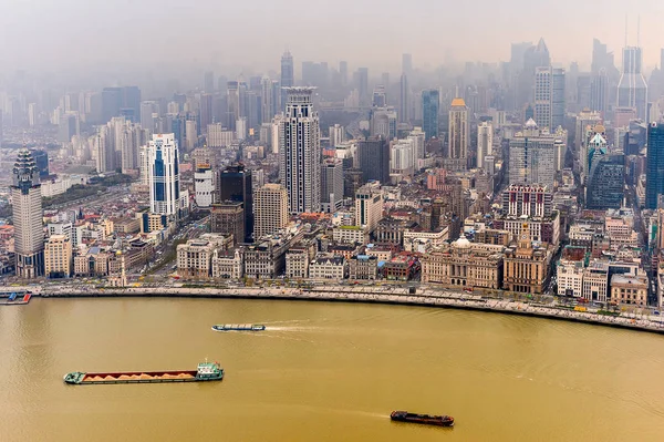 Shanghai Kina Mar 2016 Utsikt Över Shanghai Byggnader Från Oriental — Stockfoto