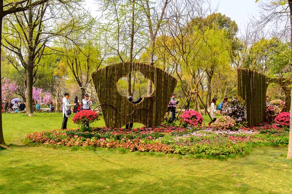 Suzhou, Çin - Nis 1, 2016: Mütevazı Yönetici Bahçesi, Suzhou bir Çin bahçesi, Unesco Dünya Mirası