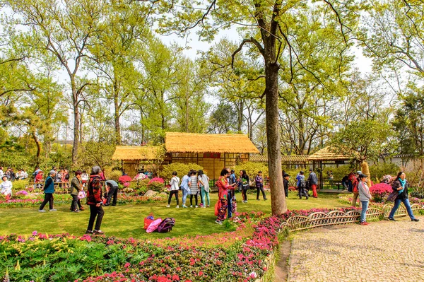 Suzhou, Çin - Nis 1, 2016: Mütevazı Yönetici Bahçesi, Suzhou bir Çin bahçesi, Unesco Dünya Mirası