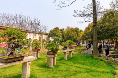 Suzhou, Çin - Nis 1, 2016: Mütevazı Yönetici Bahçesi, Suzhou bir Çin bahçesi, Unesco Dünya Mirası
