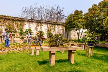 Suzhou, Çin - Nis 1, 2016: Mütevazı Yönetici Bahçesi, Suzhou bir Çin bahçesi, Unesco Dünya Mirası