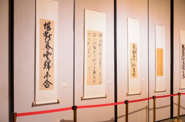 Hangzhou, Çin - Nis 2, 2016: Lingyin Tapınağı'ndaki Buda pgazlarından biri (Ruhun İnzivası Tapınağı) kompleksi. Çin'in en büyük ve en zengin Budist tapınaklarından biri