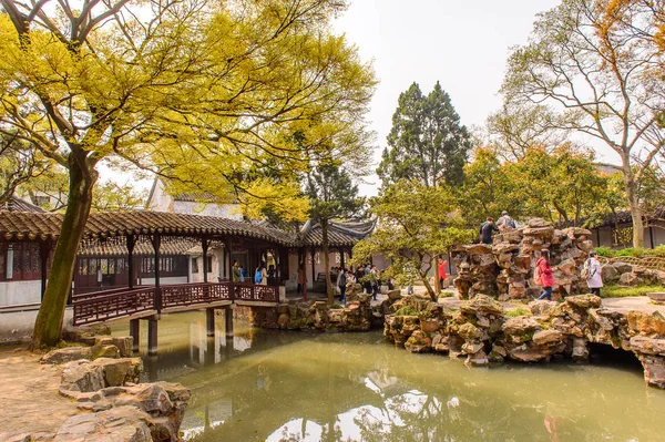 Suzhou Kína Ápr 2016 Szerény Administrator Garden Egy Kínai Kert — Stock Fotó