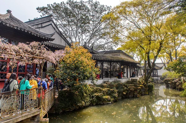 Suzhou Kína Április 2016 Jellege Szerény Administrator Garden Egy Kínai — Stock Fotó