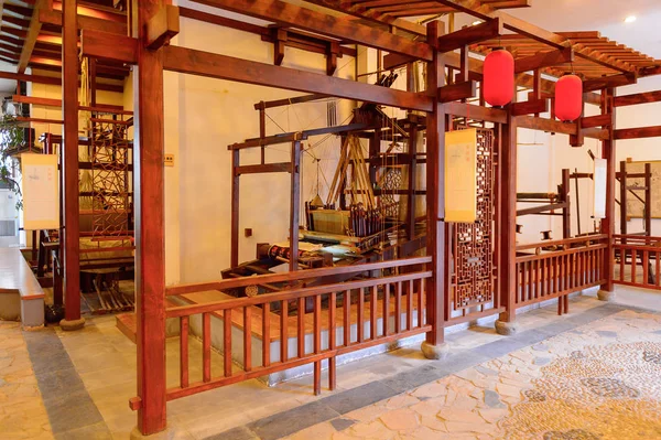 Suzhou Cina Apr 2016 Antica Macchina Produzione Seta Presso Museo — Foto Stock