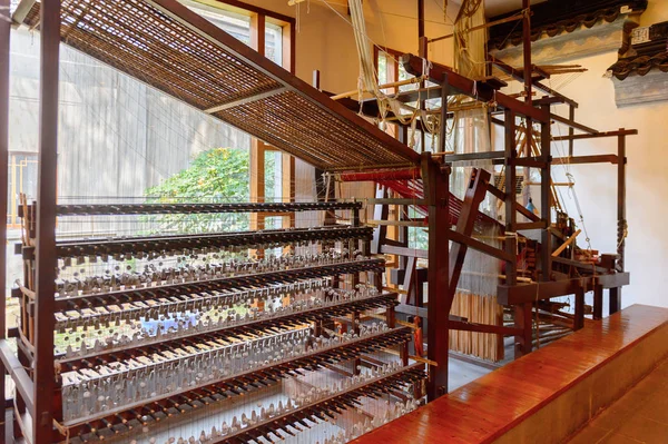 Suzhou Chiny Kwi 2016 Starożytna Maszyna Produkcji Jedwabiu Muzeum Jedwabiu — Zdjęcie stockowe