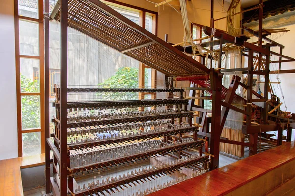 Suzhou Chiny Kwi 2016 Starożytna Maszyna Produkcji Jedwabiu Muzeum Jedwabiu — Zdjęcie stockowe