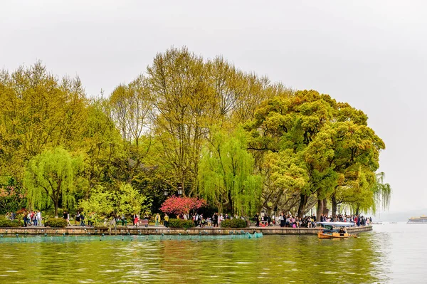 Hangzhou Kína Apr 2016 Nyugat Jellege Egy Édesvízi Hangzhou Unesco — Stock Fotó