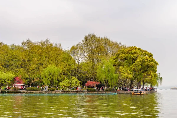 Hangzhou Kína Apr 2016 Nyugat Jellege Egy Édesvízi Hangzhou Unesco — Stock Fotó