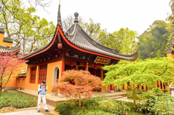 Hangzhou Chine Avril 2016 Une Des Pagodes Bouddha Temple Lingyin — Photo