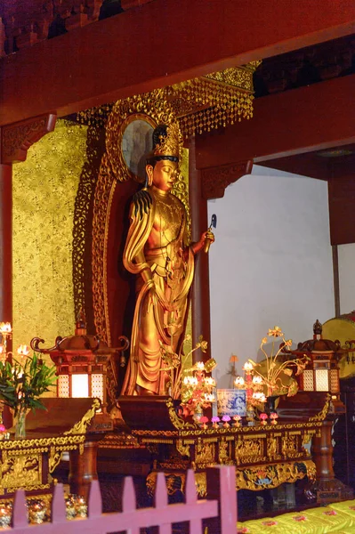 Hangzhou Čína Duben 2016 Socha Buddhy Jednom Buddhova Pagod Chrámu — Stock fotografie