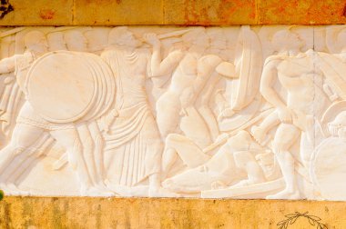 Thermopylae, Yunanistan - 22 Nisan 2016: 300 spartalının anısına, Thermopylae, Yunanistan.