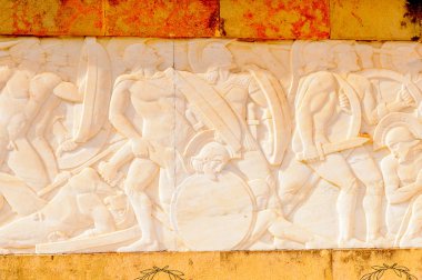 Thermopylae, Yunanistan - 22 Nisan 2016: 300 spartalının anısına, Thermopylae, Yunanistan.