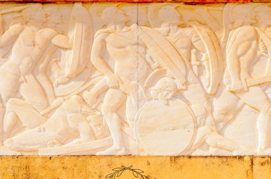 Thermopylae, Yunanistan - 22 Nisan 2016: 300 spartalının anısına, Thermopylae, Yunanistan.