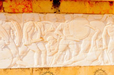 Thermopylae, Yunanistan - 22 Nisan 2016: 300 spartalının anısına, Thermopylae, Yunanistan.