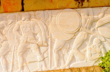 Thermopylae, Yunanistan - 22 Nisan 2016: 300 spartalının anısına, Thermopylae, Yunanistan.