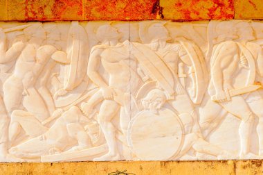 Thermopylae, Yunanistan - 22 Nisan 2016: 300 spartalının anısına, Thermopylae, Yunanistan.