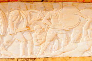 Thermopylae, Yunanistan - 22 Nisan 2016: 300 spartalının anısına, Thermopylae, Yunanistan.