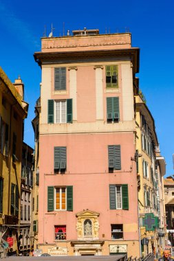 Cenova, İtalya - 4 Mayıs 2016: Cenova'nın Mimarisi, İtalya. Cenova, Liguria'nın başkenti ve İtalya'nın altıncı büyük şehridir.