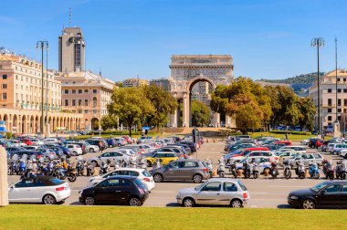 Cenova, İtalya - 4 Mayıs 2016: Cenova Kemeri, İtalya. Cenova, Liguria'nın başkenti ve İtalya'nın altıncı büyük şehridir.