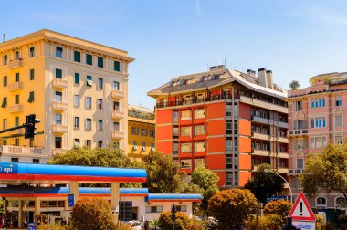 Cenova, İtalya - 4 Mayıs 2016: Cenova'nın Mimarisi, İtalya. Cenova, Liguria'nın başkenti ve İtalya'nın altıncı büyük şehridir.