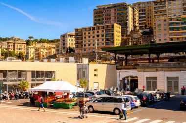 Cenova, İtalya - 4 Mayıs 2016: Cenova'nın Mimarisi, İtalya. Cenova, Liguria'nın başkenti ve İtalya'nın altıncı büyük şehridir.