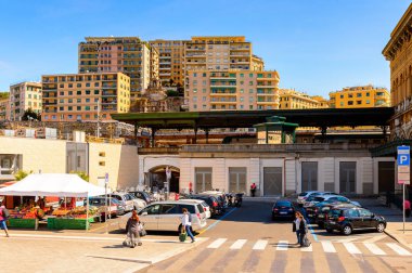 Cenova, İtalya - 4 Mayıs 2016: Cenova'nın Mimarisi, İtalya. Cenova, Liguria'nın başkenti ve İtalya'nın altıncı büyük şehridir.