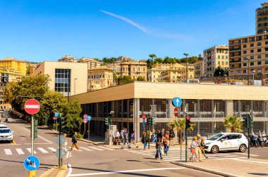 Cenova, İtalya - 4 Mayıs 2016: Cenova'nın Mimarisi, İtalya. Cenova, Liguria'nın başkenti ve İtalya'nın altıncı büyük şehridir.