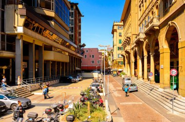 Cenova, İtalya - 4 Mayıs 2016: Cenova'nın Mimarisi, İtalya. Cenova, Liguria'nın başkenti ve İtalya'nın altıncı büyük şehridir.