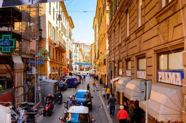 Cenova, İtalya - 4 Mayıs 2016: Cenova'nın Mimarisi, İtalya. Cenova, Liguria'nın başkenti ve İtalya'nın altıncı büyük şehridir.