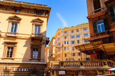 Cenova, İtalya - 4 Mayıs 2016: Cenova'nın Mimarisi, İtalya. Cenova, Liguria'nın başkenti ve İtalya'nın altıncı büyük şehridir.