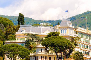 Santa Margherita Ligure, İtalya - 4 Mayıs 2015: Hotel Imperiale of Santa Margherita Ligure, yaz aylarında popüler turistik destinasyondur